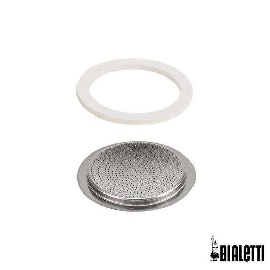 Anillo de junta de goma y filtro redondo perforado para cafetera moka