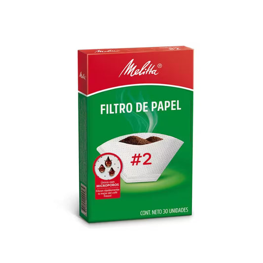 Filtro de papel Melitta #2 para café, 30 unidades