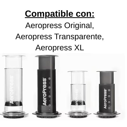 Indica compatibilidad del soporte para Aeropress.