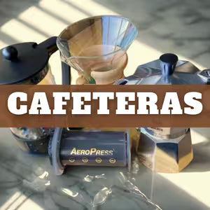 Catálogo de cafeteras italianas, de goteo, prensa francesa y cafeteras de especialidad.