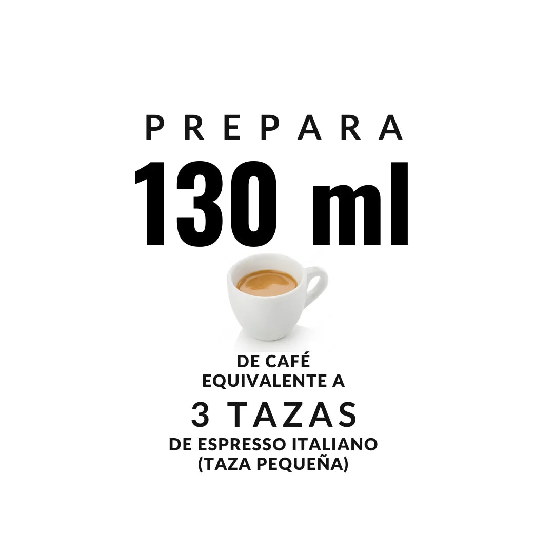 Cafetera Moka Express 3 Tazas 130ml Bialetti – capacidad de preparación
