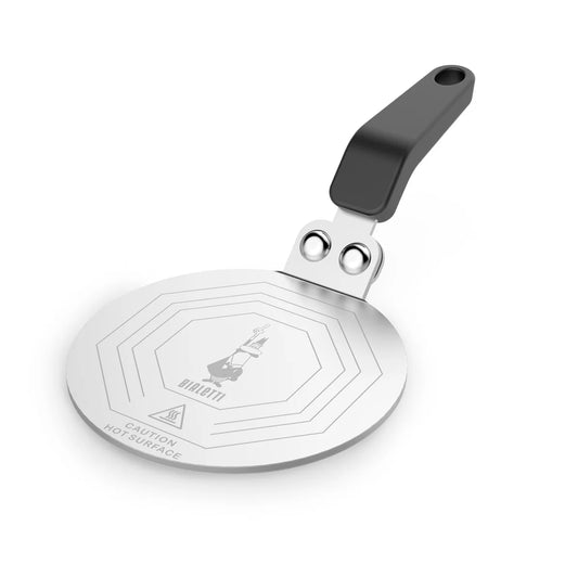 Placa adaptadora de inducción Bialetti de 13 cm, base redonda con asa negra