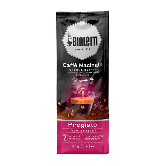 Bolsa de café molido Bialetti Pregiato Delicato 250 g, tostado medio