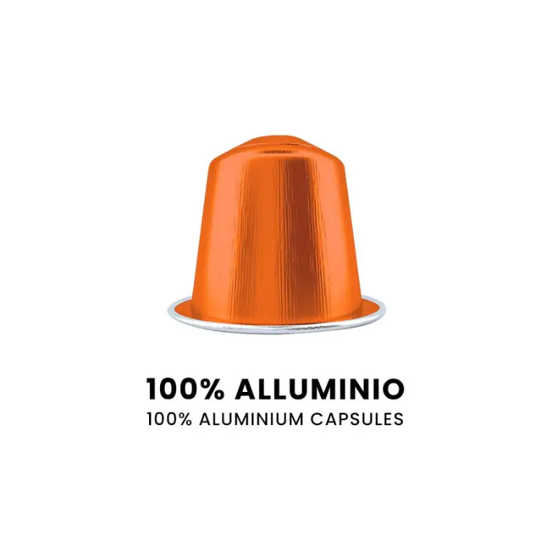 Cápsula de café de aluminio naranja para Nespresso, cremosa