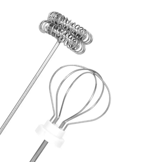 Accesorio batidor de acero con espiral y alambre para formar espuma