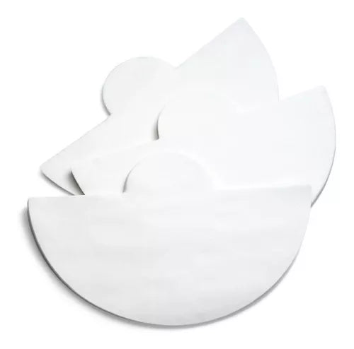 Filtro de papel Chemex blanco plegado, forma de cono