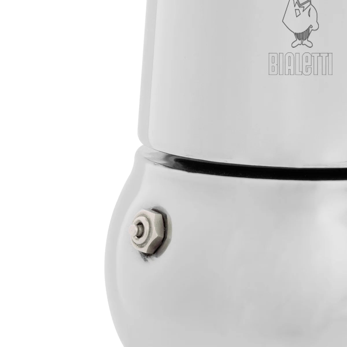 Cafetera Bialetti Kitty de acero blanca con válvula metálica inferior