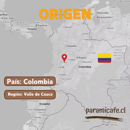 Mapa de origen en Colombia para café de especialidad piramicafe.com.