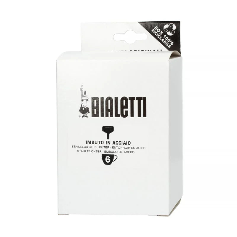 Repuesto embudo de acero Bialetti, caja para 6 tazas