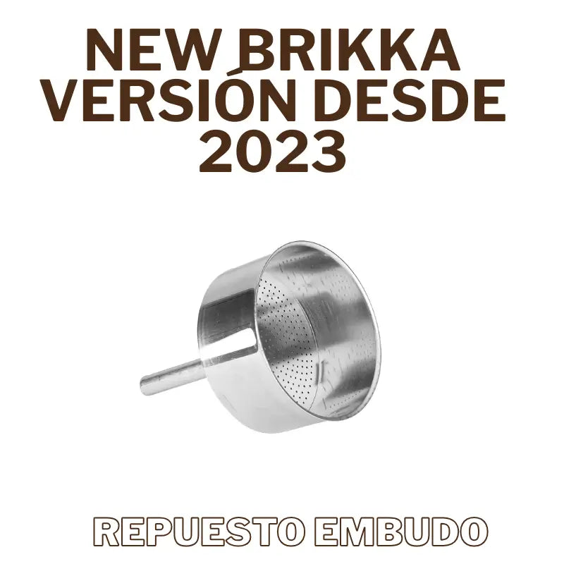 Repuesto embudo filtro Bialetti New Brikka metálico con orificio y malla perforada