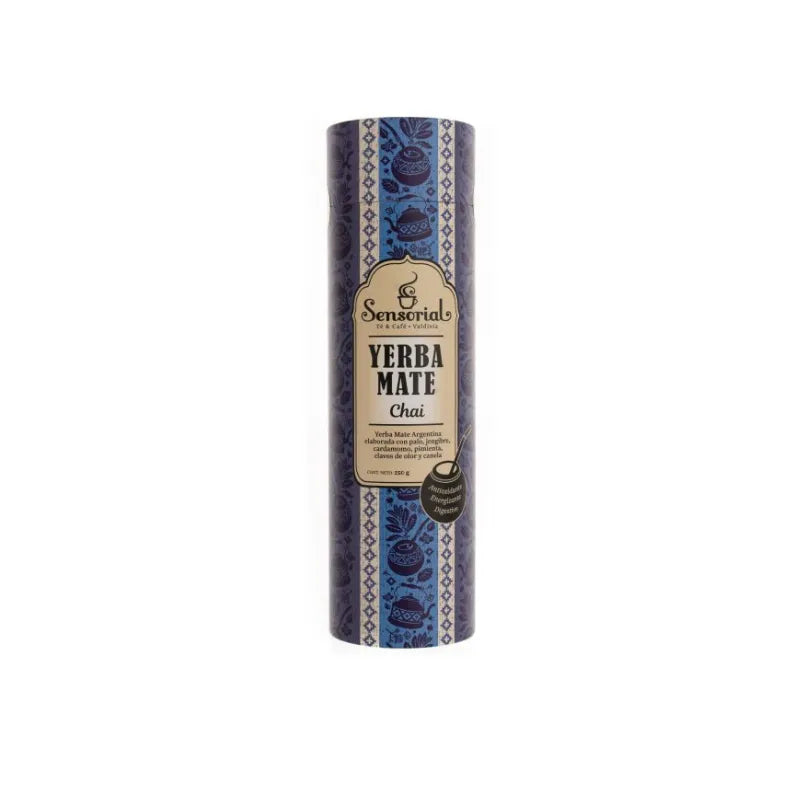 Tarro de yerba mate Sensorial Chai, envase cilíndrico, 250 g