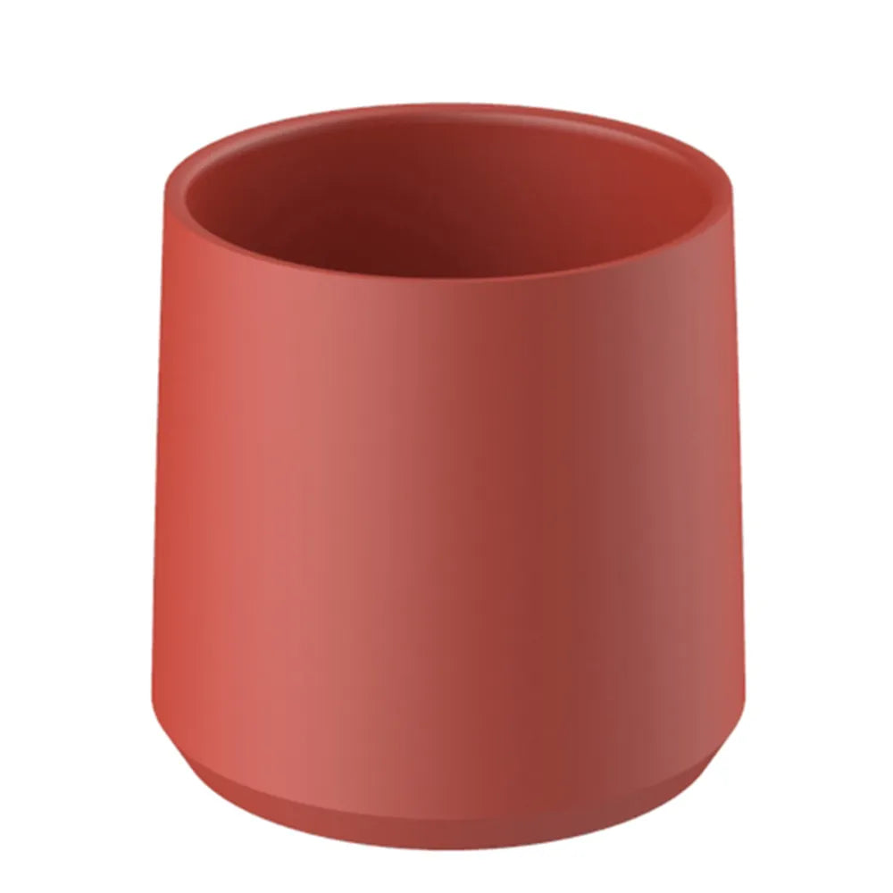 Vaso de café de cerámica rojo, forma cilíndrica