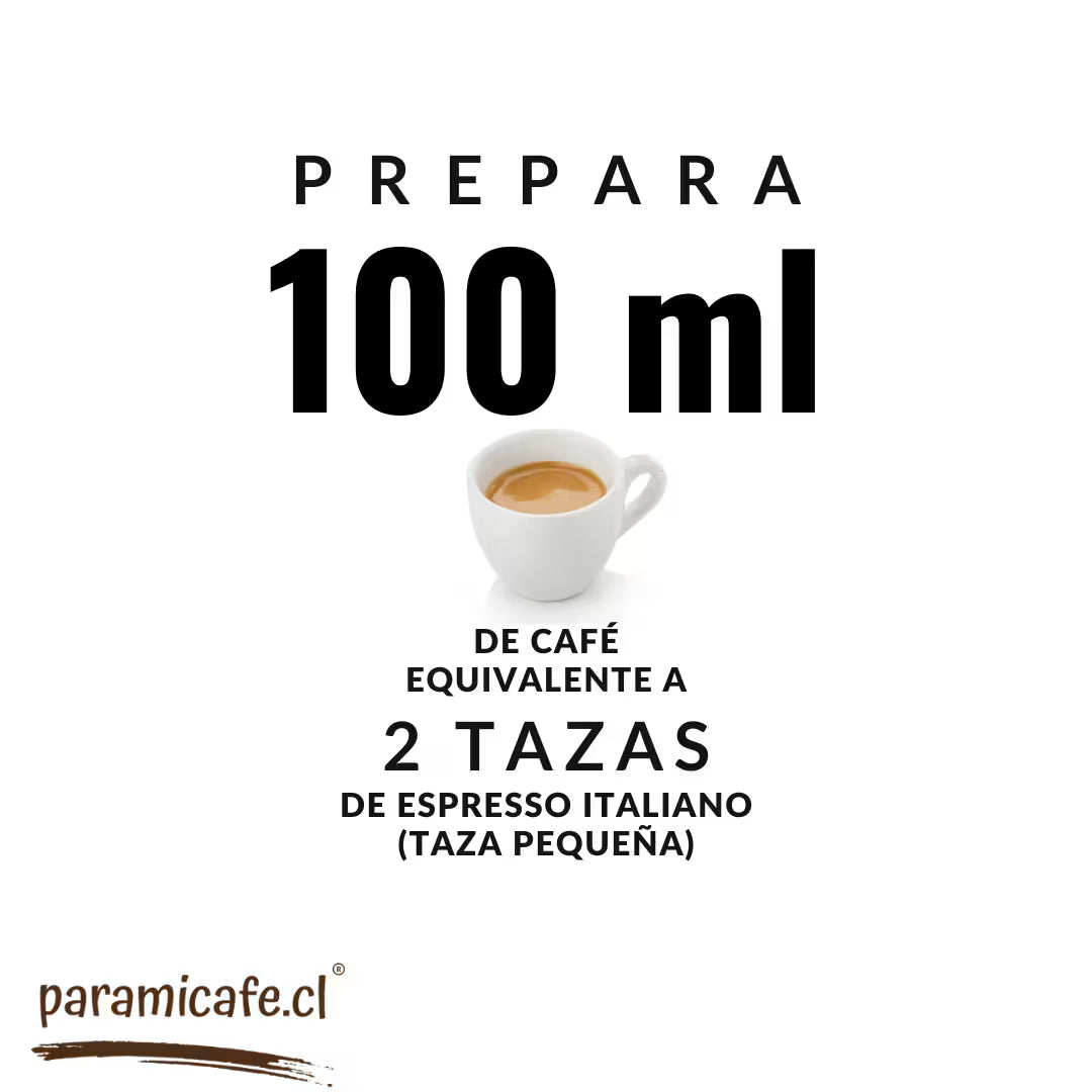 Taza blanca con café expreso de 100 ml, para cafetera mini de 2 tazas