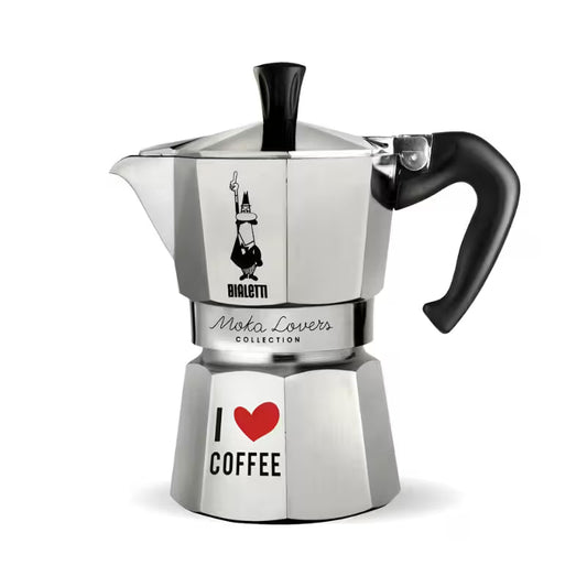 Cafetera Moka Express I Love Coffee 6 Tazas Bialetti – Edición Limitada