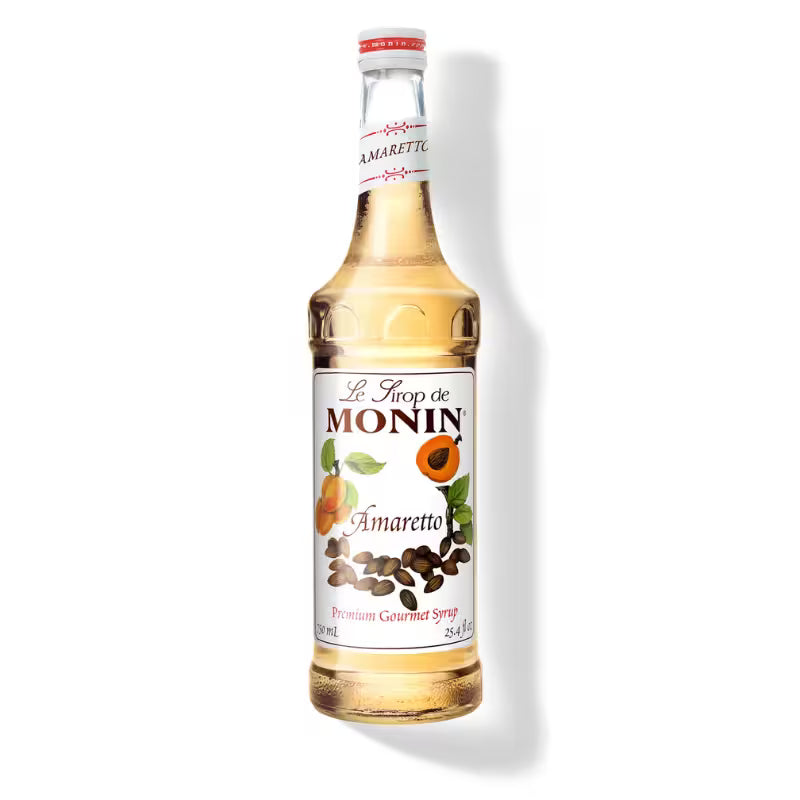 Jarabe para café Monin Amaretto, botella de 750 ml