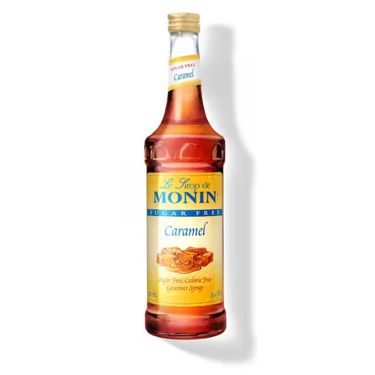 Jarabe para café Monin Caramel sin azúcar, botella de 750 ml