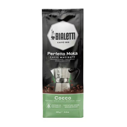 Bolsa de café molido Bialetti Perfetto Moka Coco, 250 g