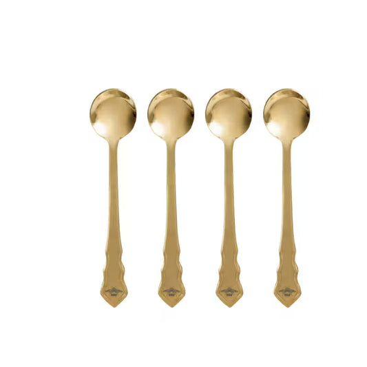 Set 4 Cucharillas Doradas Estilo Regency Colección Bridgerton Bialetti